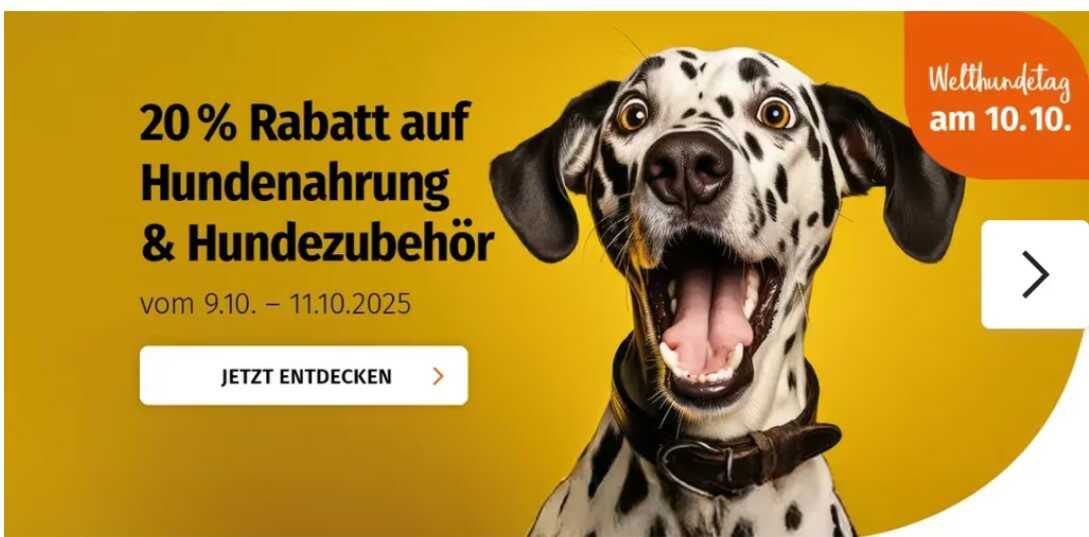 [Müller App] 25% Rabatt auf Hundenahrung/ Zubehör