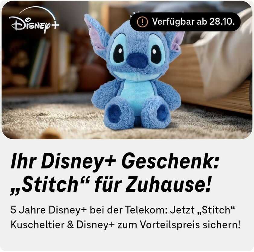 [Telekom Magenta Moments] Disney Stitch Kuscheltier gratis