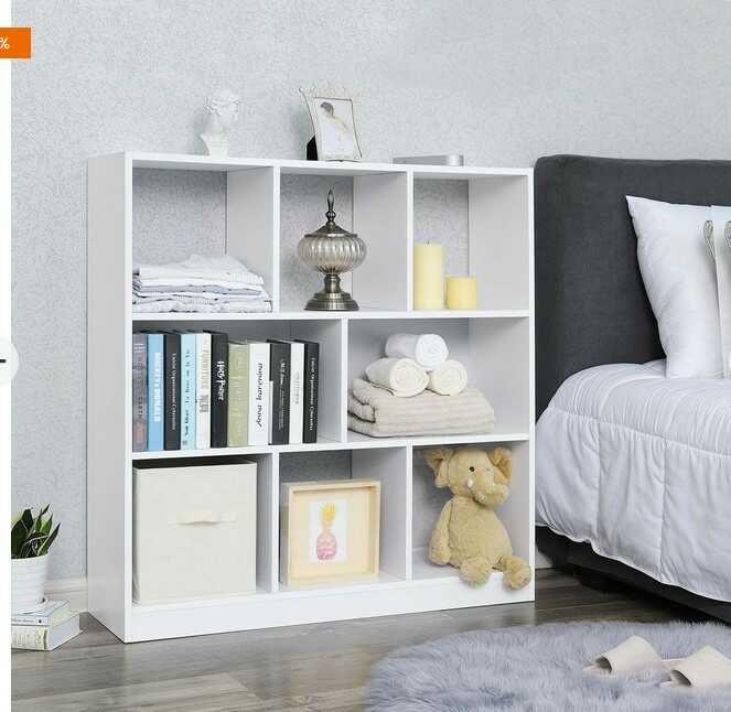 VASAGLE Standregal aus Holz mit offenen Fächern 97,5 x 100 x 30 cm (BxHxT)