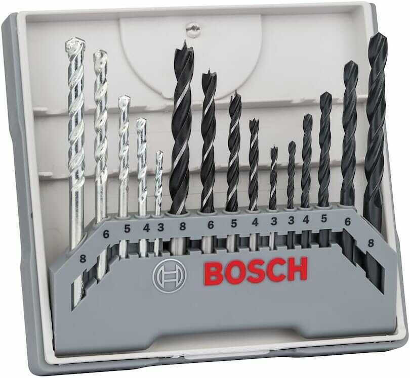 Bosch 15tlg. Bohrer Set (für Holz, Stein und Metall, Ø 3 8 mm 11,19€ statt 15,18€