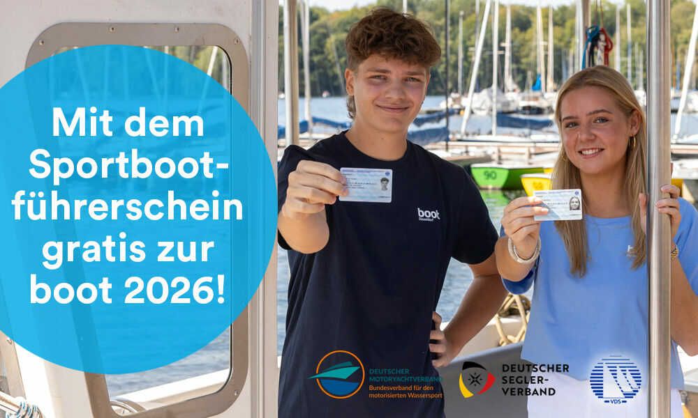 Sportbootführerschein Neulinge: gratis Tagesticket für die boot 2026