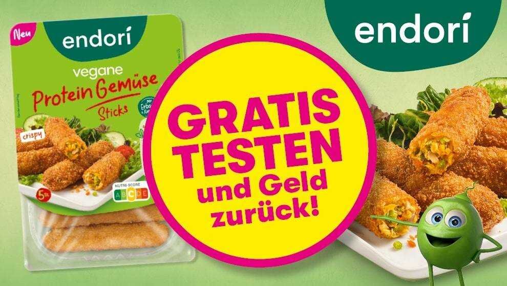 CASHBACK: endori Protein Gemüse Sticks