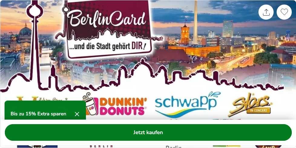 BerlinCard Jahreskarte 15,29€ statt 49€