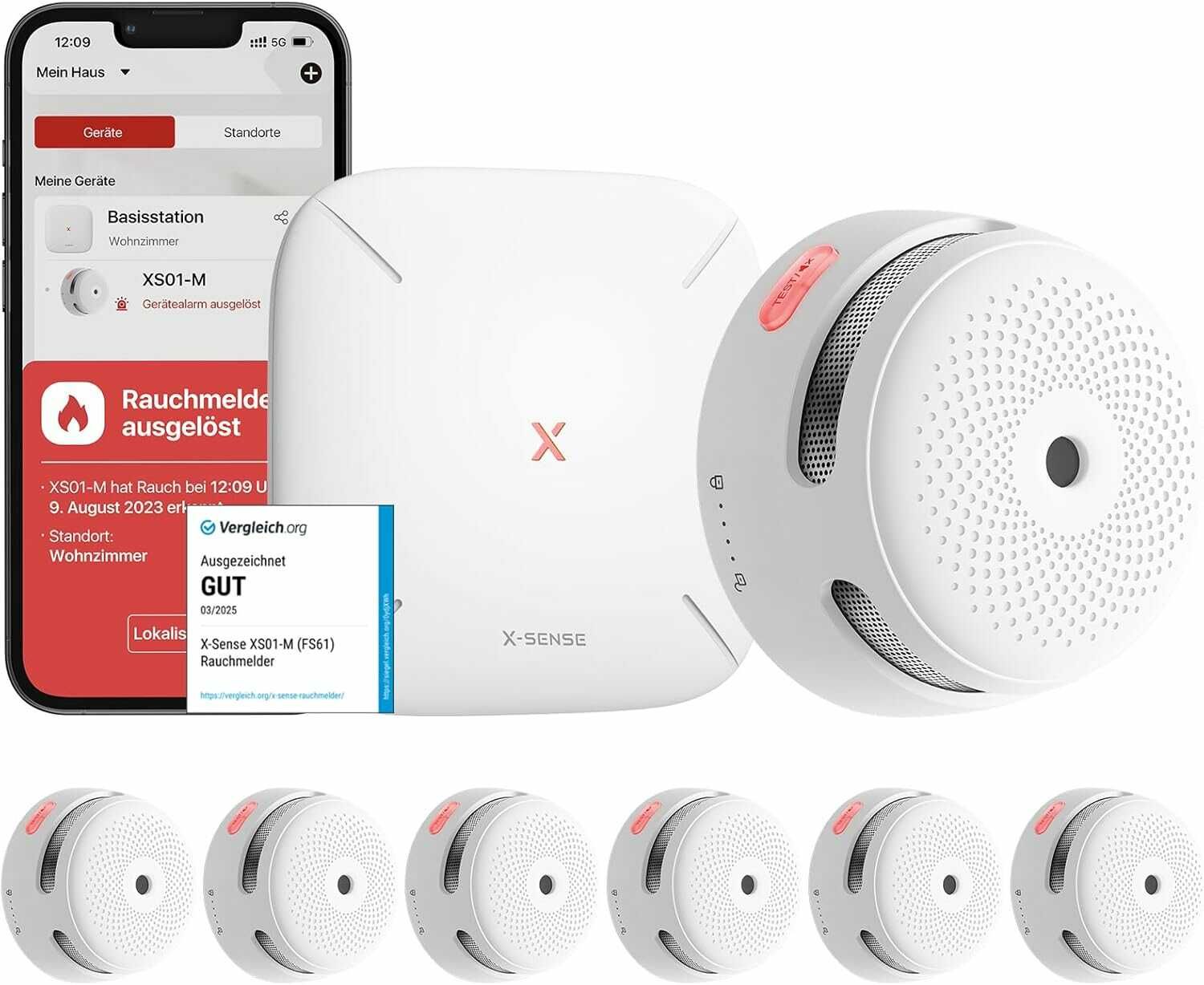 X-Sense XS01-M Smarte Rauchmelder (Funk-Vernetzung, Batterie austauschbar) 99,98€ statt 132,99€ X Sense XS01 M Smarte Rauchmelder (Funk Vernetzung, Batterie austauschbar) 99,98€ statt 132,99€