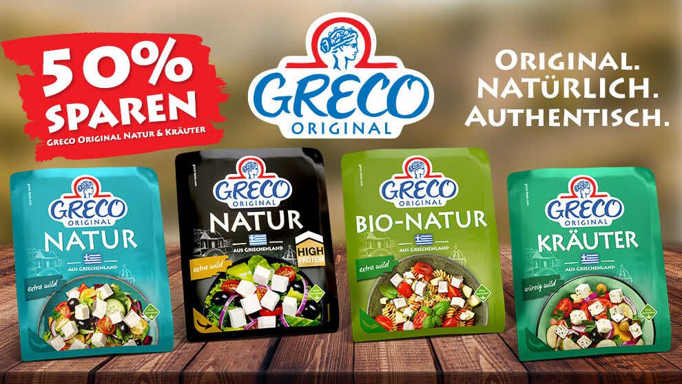 50% Cashback GRECO Natur
