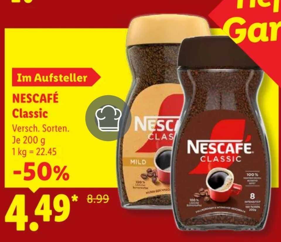 LIDL: Nescafe Classic 200gr. Löslicher Kaffee