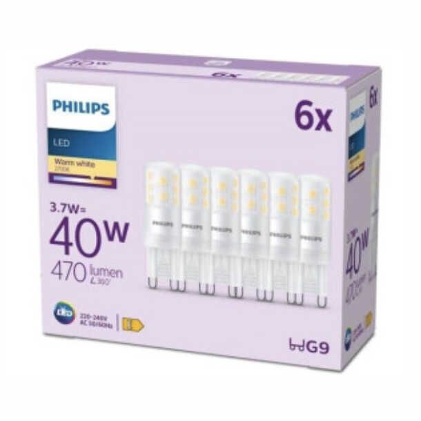 💡 6er Pack Philips LED Lampe G9 Brenner mit 3,7W & 470lm für 27,69€ (statt 32€)