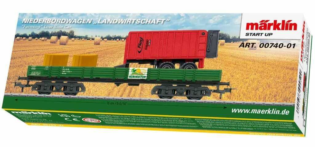 [Müller] [Filialabholung] Märklin 00740 01 H0 Start up Niederbordwagen Landwirtschaft
