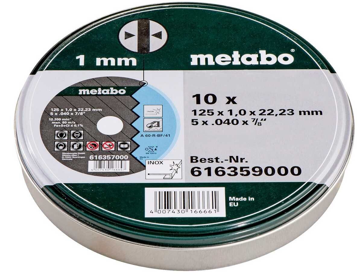 [Prime] Metabo Trennscheiben SP 125 x 1,0 x 22,23 Inox (10 Stück)   6,98€ statt 11€