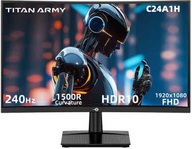 Titan Army C24A1H Full HD Gaming Monitor, 23,6 Zoll, 240 Hz für 79,99€ statt 89,99€