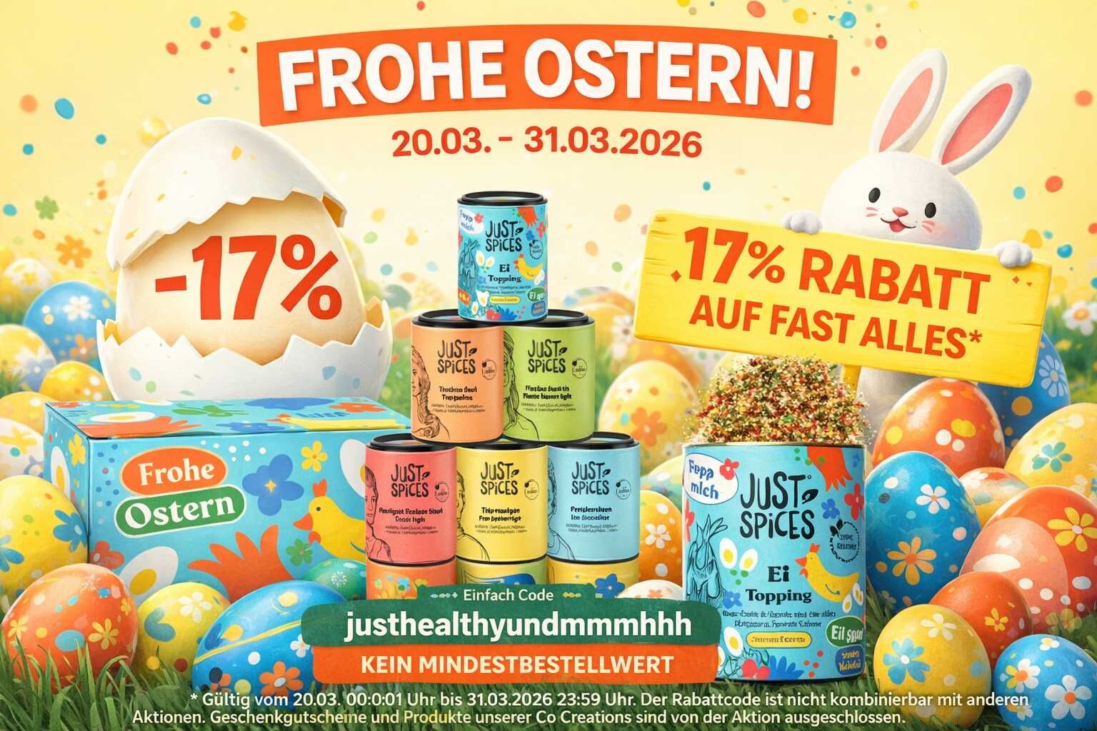Just Spices bietet 17% im Oster Sale