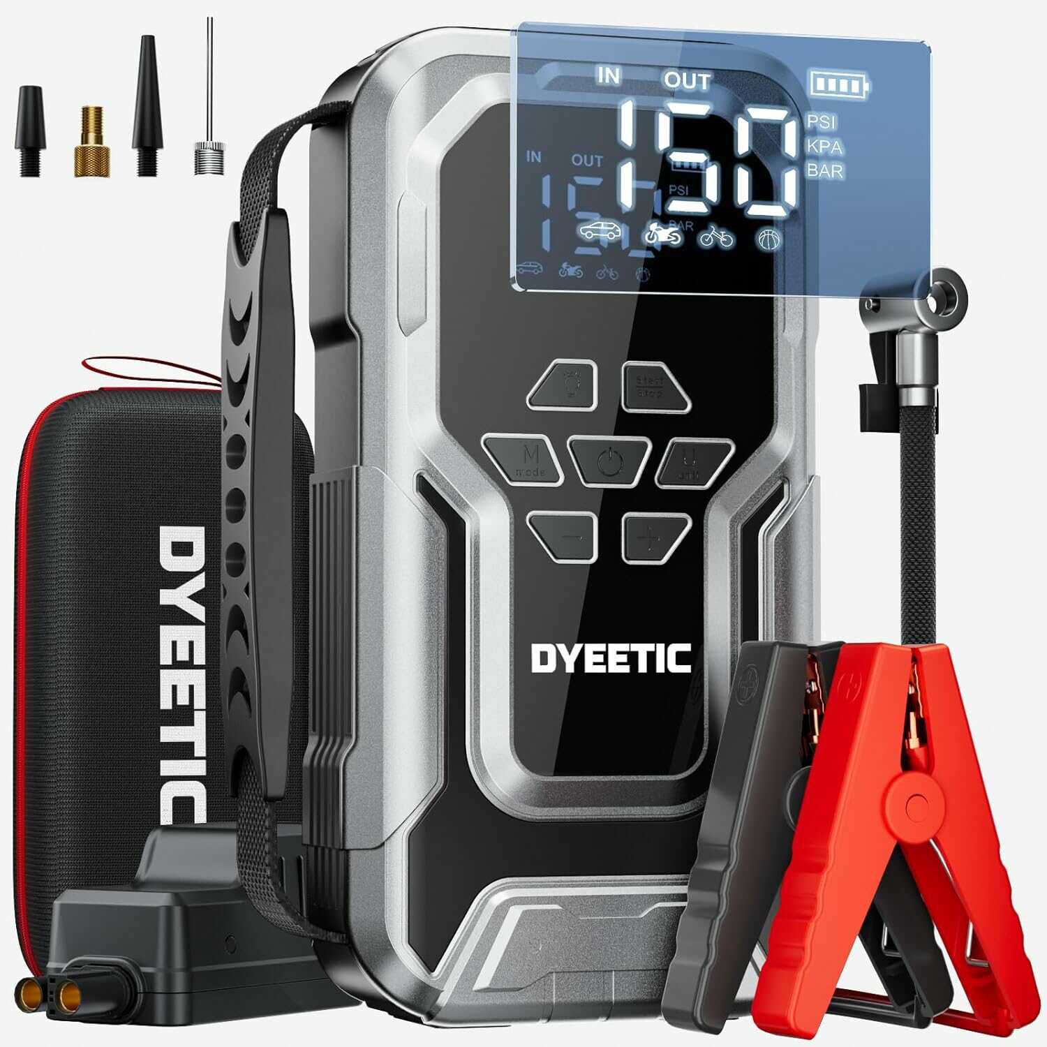 67% Off Dyeetic 6000A Starthilfe Powerbank mit 150PSI Kompressor €43.49