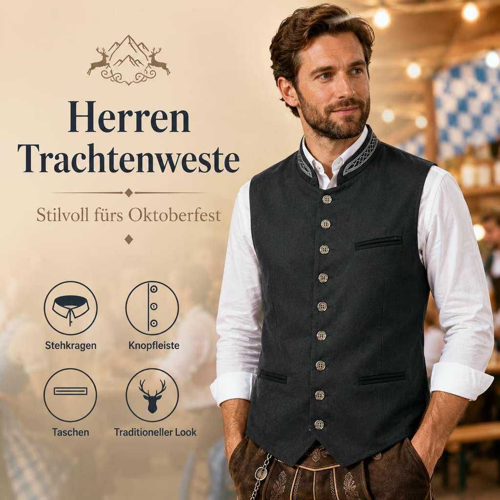 Generisch Trachtenweste Herren - Oktoberfest Generisch Trachtenweste Herren Oktoberfest