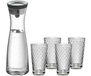 WMF Basic Wasserkaraffe-Set 5-teilig, Karaffe 1l mit 4 Wassergläser 275ml, Glaskaraffe mit Deckel für 31,19€ PVG 41,32€ WMF Basic Wasserkaraffe Set 5 teilig, Karaffe 1l mit 4 Wassergläser 275ml, Glaskaraffe mit Deckel für 31,19€ PVG 41,32€