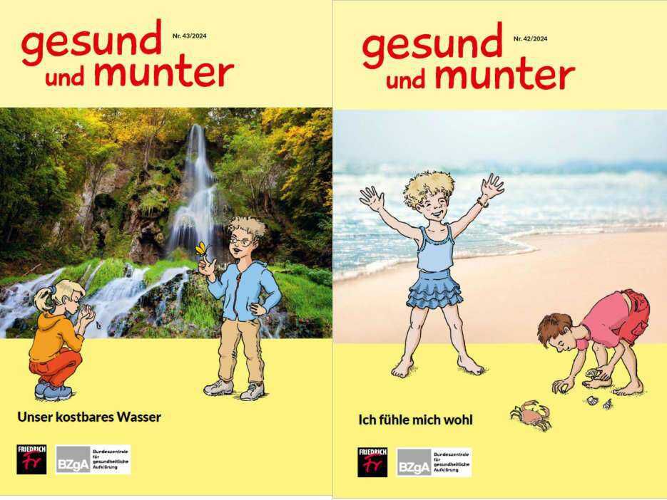 gesund und munter   Zeitschrift mit Gesundheitsthemen für Kinder gratis ins Haus | Rätsel, Ausmalen, Basteln, Spiele | Print & PDF