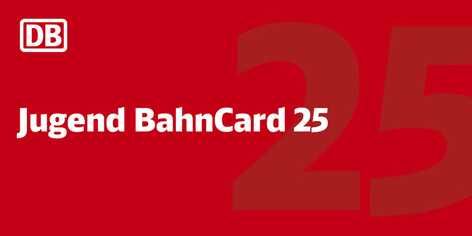 Deutsche Bahn I Jugend BahnCard 25 für 0 Euro: exklusiv für 6- bis 18-Jährige - Bis. 12.12.2026 Deutsche Bahn I Jugend BahnCard 25 für 0 Euro: exklusiv für 6 bis 18 Jährige Bis. 12.12.2026