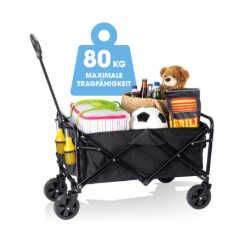 EASYmaxx Bollerwagen, faltbar, schwarz für 47,49€ statt 59,99€