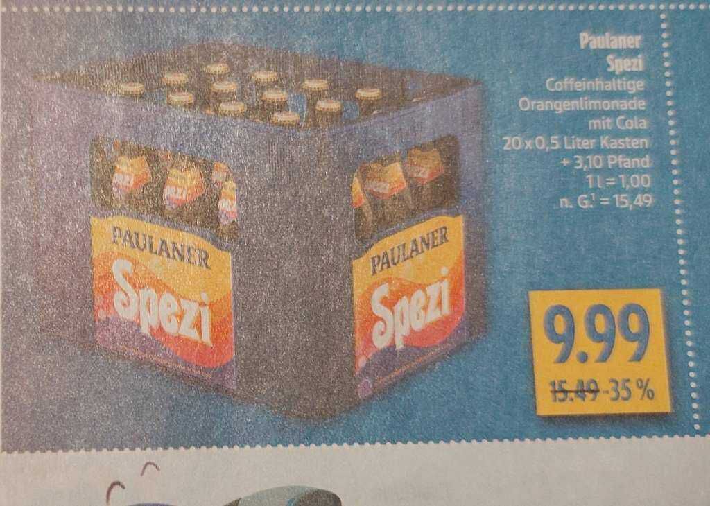 [Diska] Paulaner Spezi 20x 0,5l Kasten