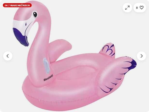 Bestway Schwimmtier Flamingo | Aufblasbar | Robuste Haltegriffe | 153 x 143 cm | Pink 17,97€ statt 34,10€