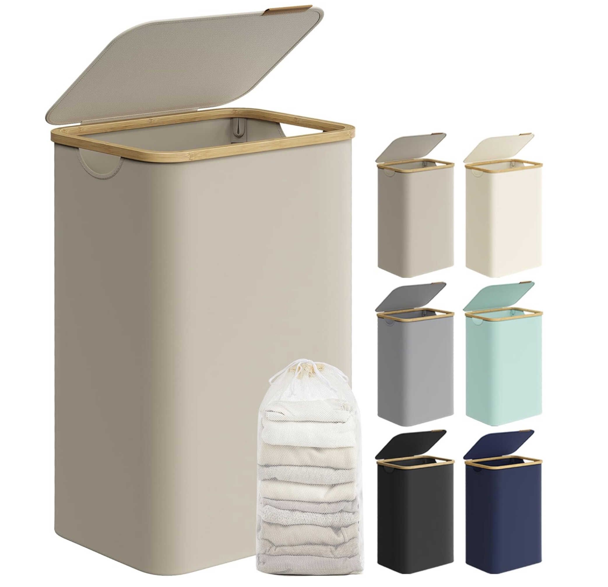 SONGMICS Wäschekorb mit Deckel, 90 L ab 15,62€ statt 18,99€