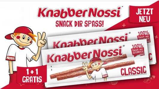 KnabberNossi Classic Snackwürstchen Duo 1+1 Cashback
