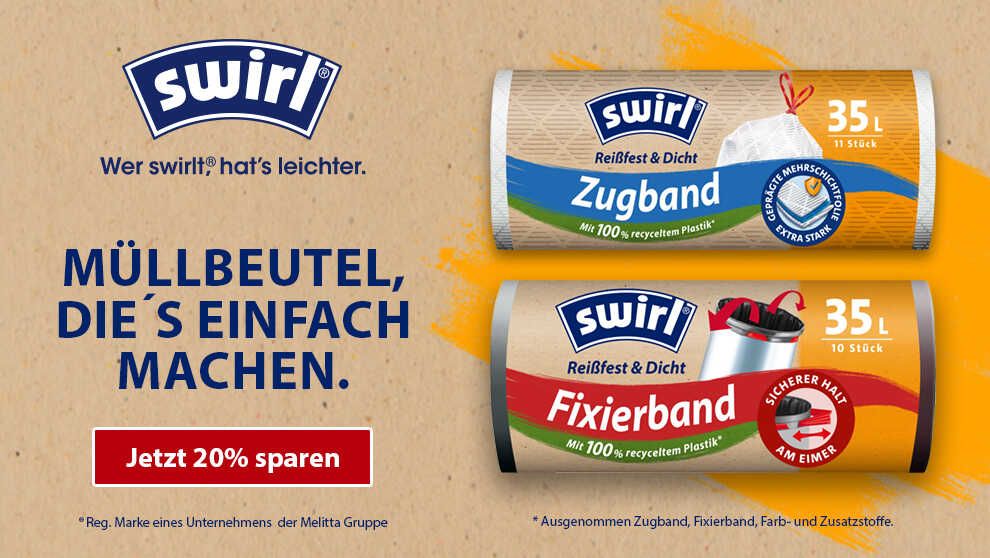 Swirl® Müllbeutel-Sortiment 20% Cashback Swirl® Müllbeutel Sortiment 20% Cashback