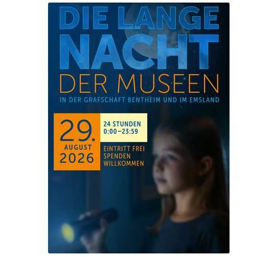 [Emsland] Kostenloser Eintritt in über 40 Museen | Emsland/Grafschaft Bentheim | u.a. Meppen, Nordhorn, Lingen | 29. August | LOKAL