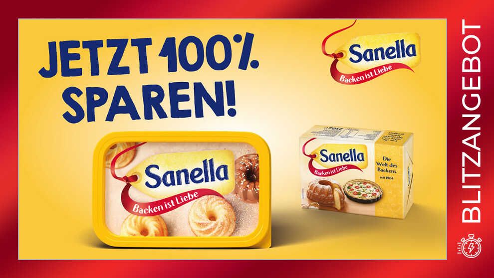 100% Cashback Sanella 250g oder 400g Becher 100% Cashback Sanella 250g oder 400g Becher