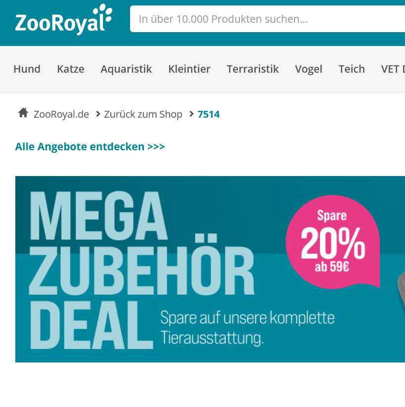 ZooRoyal   20% auf Tierzubehör