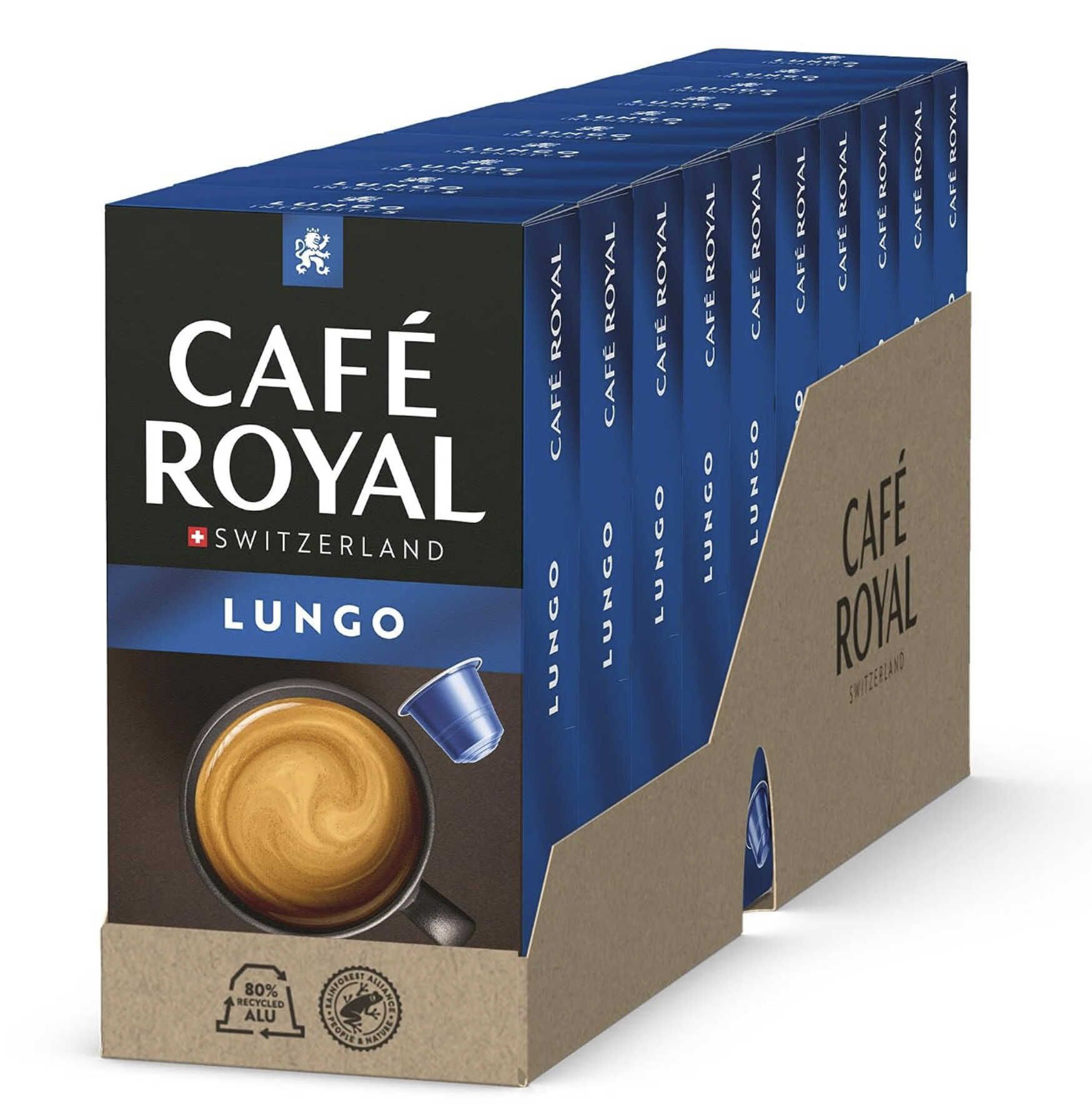 100x Café Royal Lungo Nespresso Kapseln, Int. 5/12 für 19,01€ statt 34,52€ 100x Café Royal Lungo Nespresso Kapseln, Int. 5/12 für 19,01€ statt 34,52€