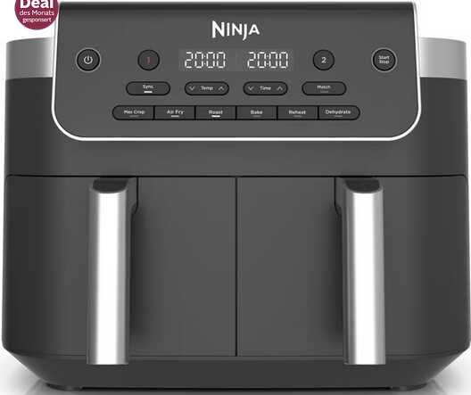 Ninja Heißluftfritteuse DualZone 7,6 l Heißluftfritteuse mit 2 Schubladen 59,95€ statt 169€