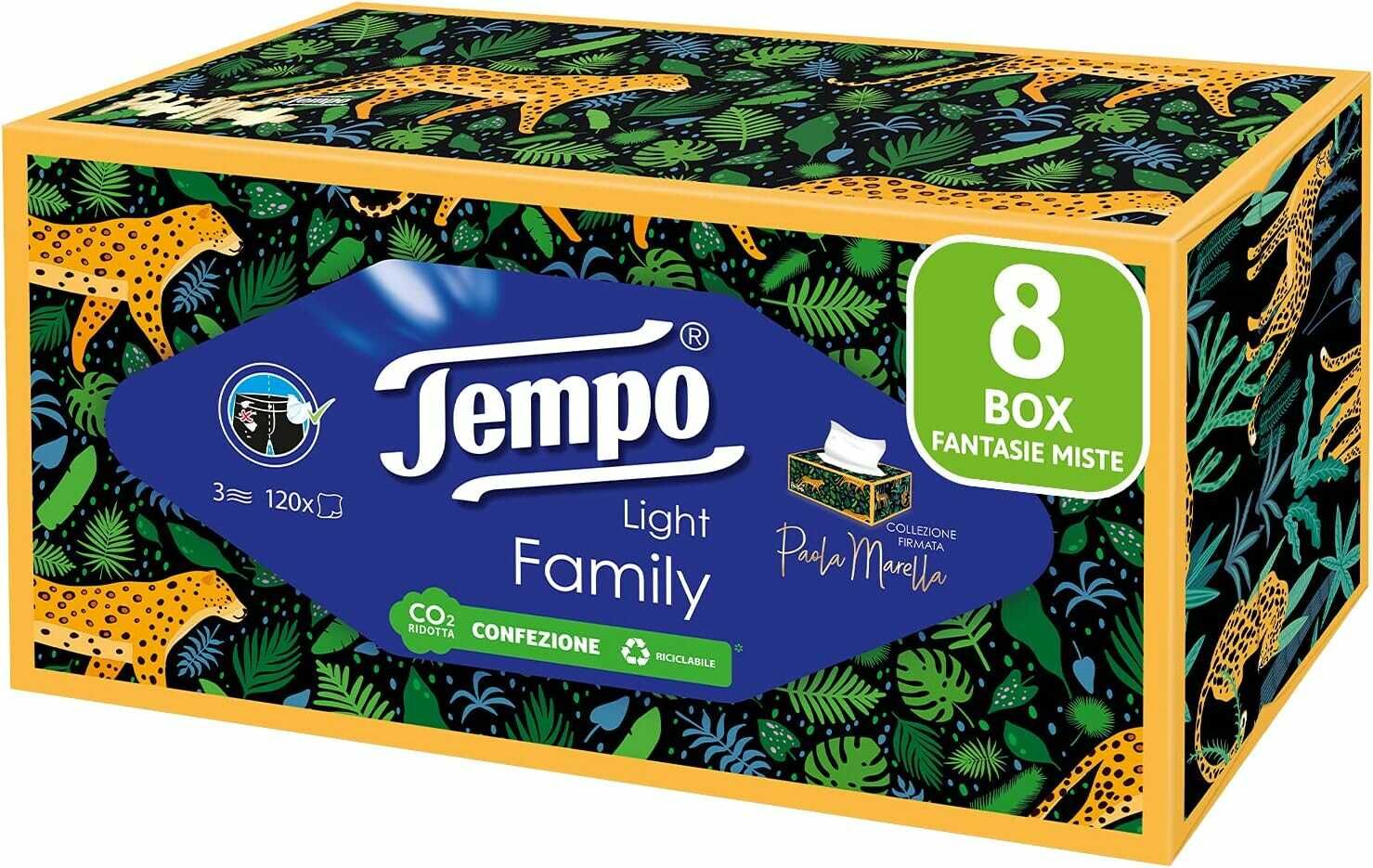 Tempo Box mit Taschentüchern, 8 Boxen x 120 Taschentücher, 3 lagig [Limited Edition] 14,25€ statt 29,71€