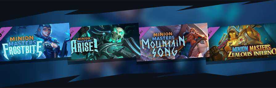 Minion Masters: Frostbite DLC, Zealous Inferno DLC, Mountain Song DLC und Arise! DLC, kostenlos bei Steam bis 24.4.