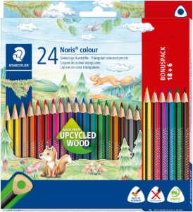 Staedtler Noris Colour Dreikant Buntstifte Bonuspack, 24 Stück für 4,46€ statt 7,84€