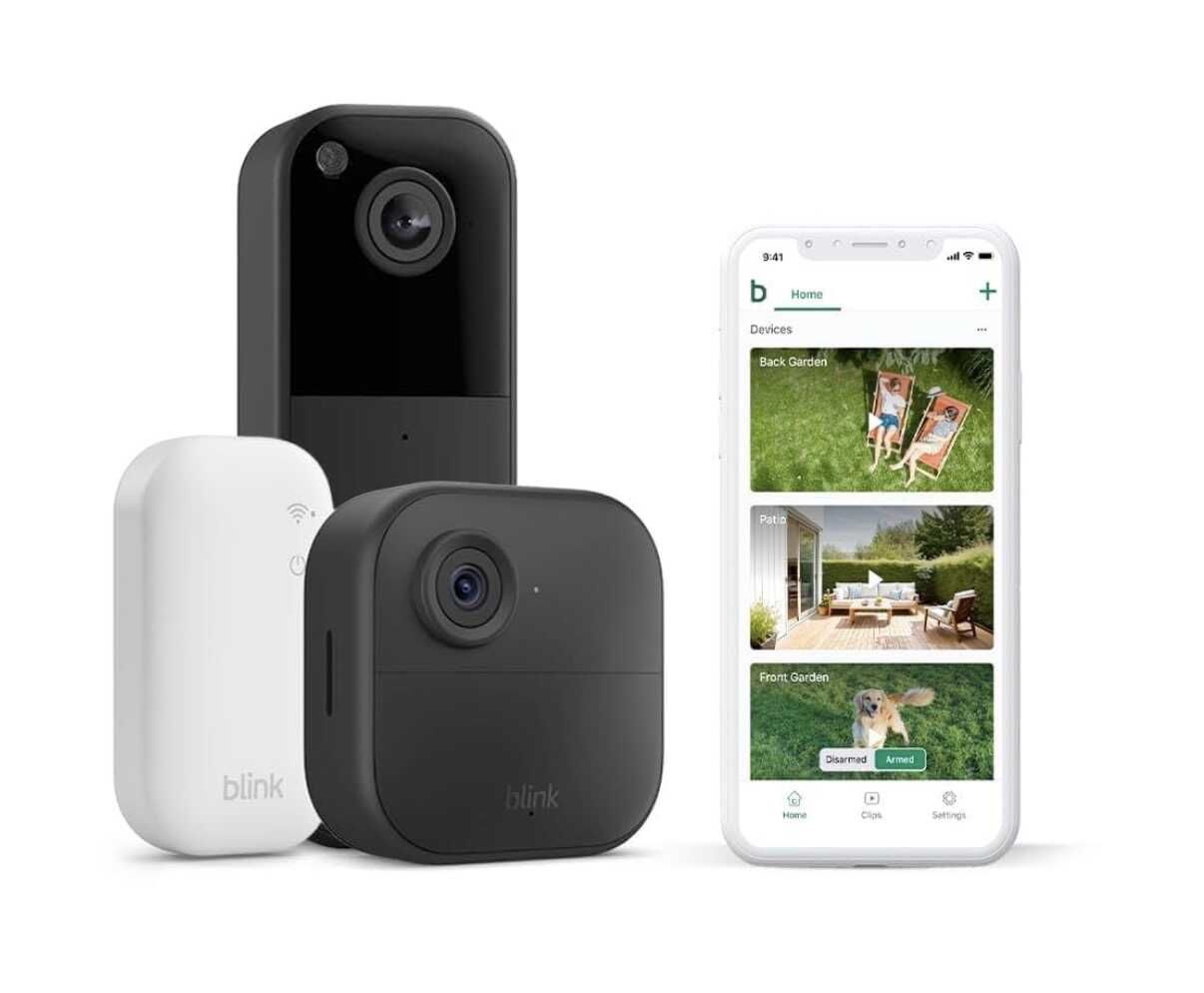 Blink Kamera Outdoor 4 + Sync Module Core + Blink Videotürklingel für 39,99€ statt 134,99€