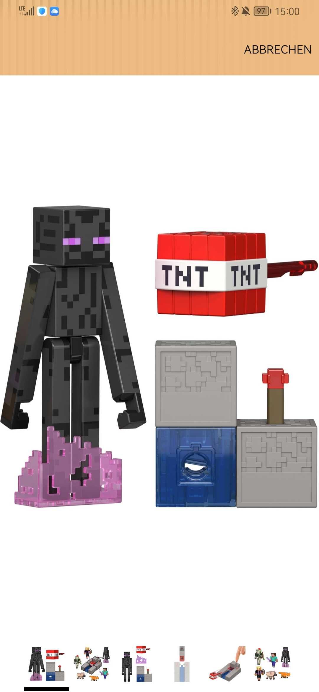 Mattel Minecraft Spielzeug, Enderman Figur mit Zubehör Mattel Minecraft Spielzeug, Enderman Figur mit Zubehör