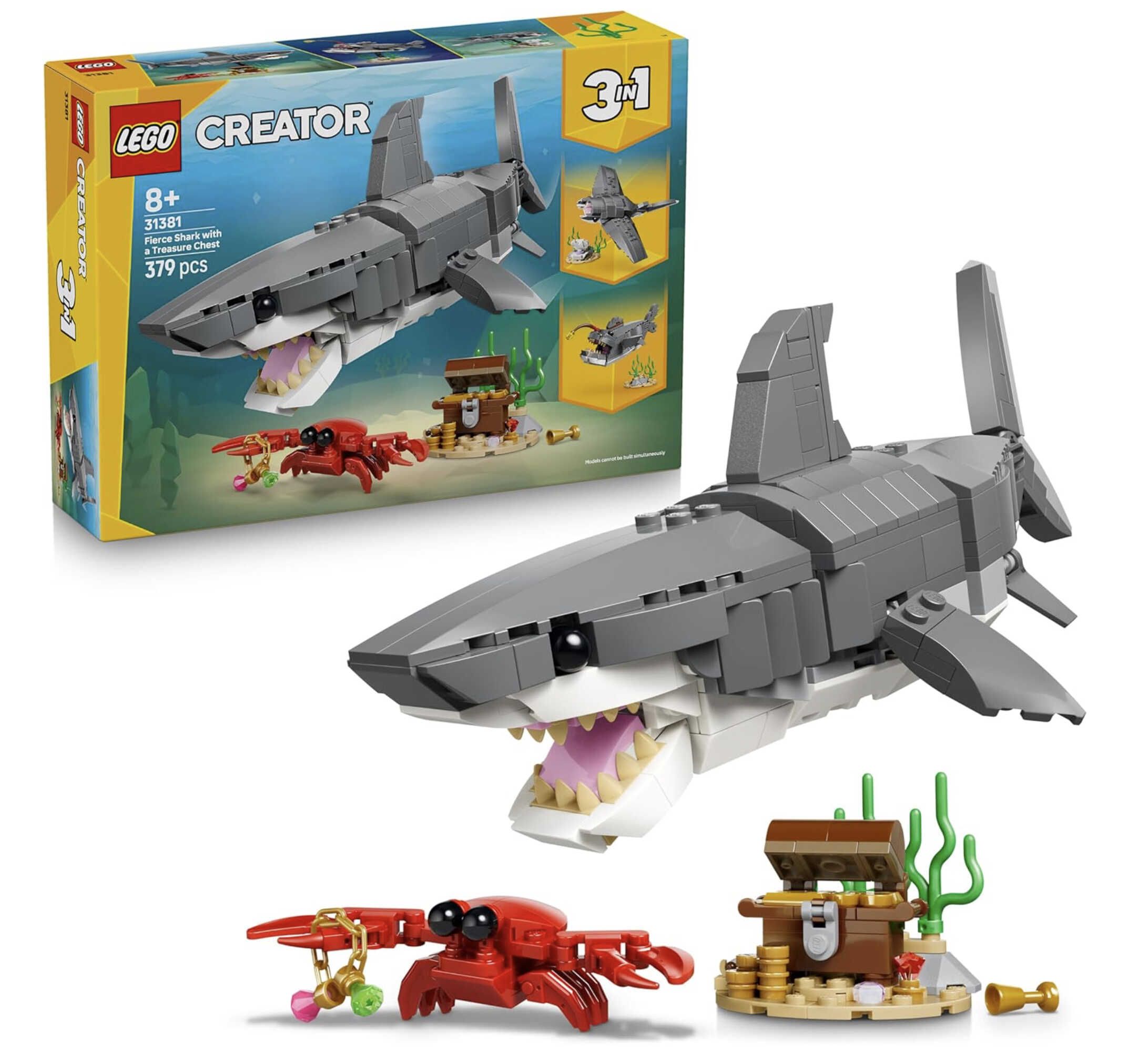 LEGO Creator 3 in 1   Der furchterregende Hai und die Schatztruhe (31381) ab 21,99€ statt 24,35€