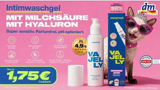 Intimwaschgel VAJELLY von nevernot 50 % Cashback Intimwaschgel VAJELLY von nevernot 50 % Cashback