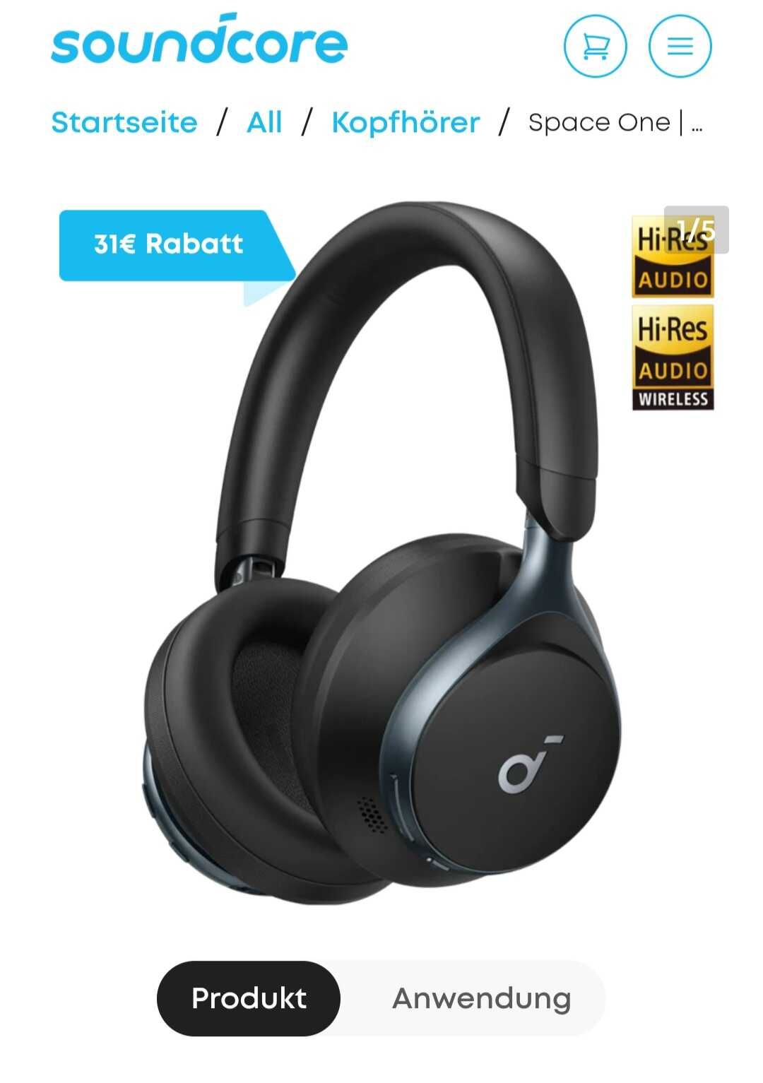 Soundcore Space One mit gratis Case für 68,99€