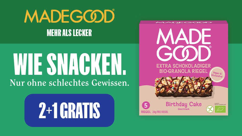 2+1 gratis MadeGood Müsli  & Haferriegel Multipacks