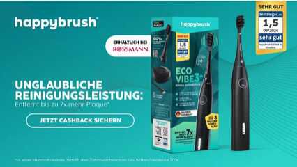 happybrush Eco Vibe 3+ Schallzahnbürste € 15,00 Cashback