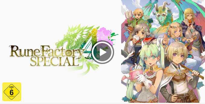 Rune Factory 4 Special für Nintendo Switch  4,49€ statt  29,99€