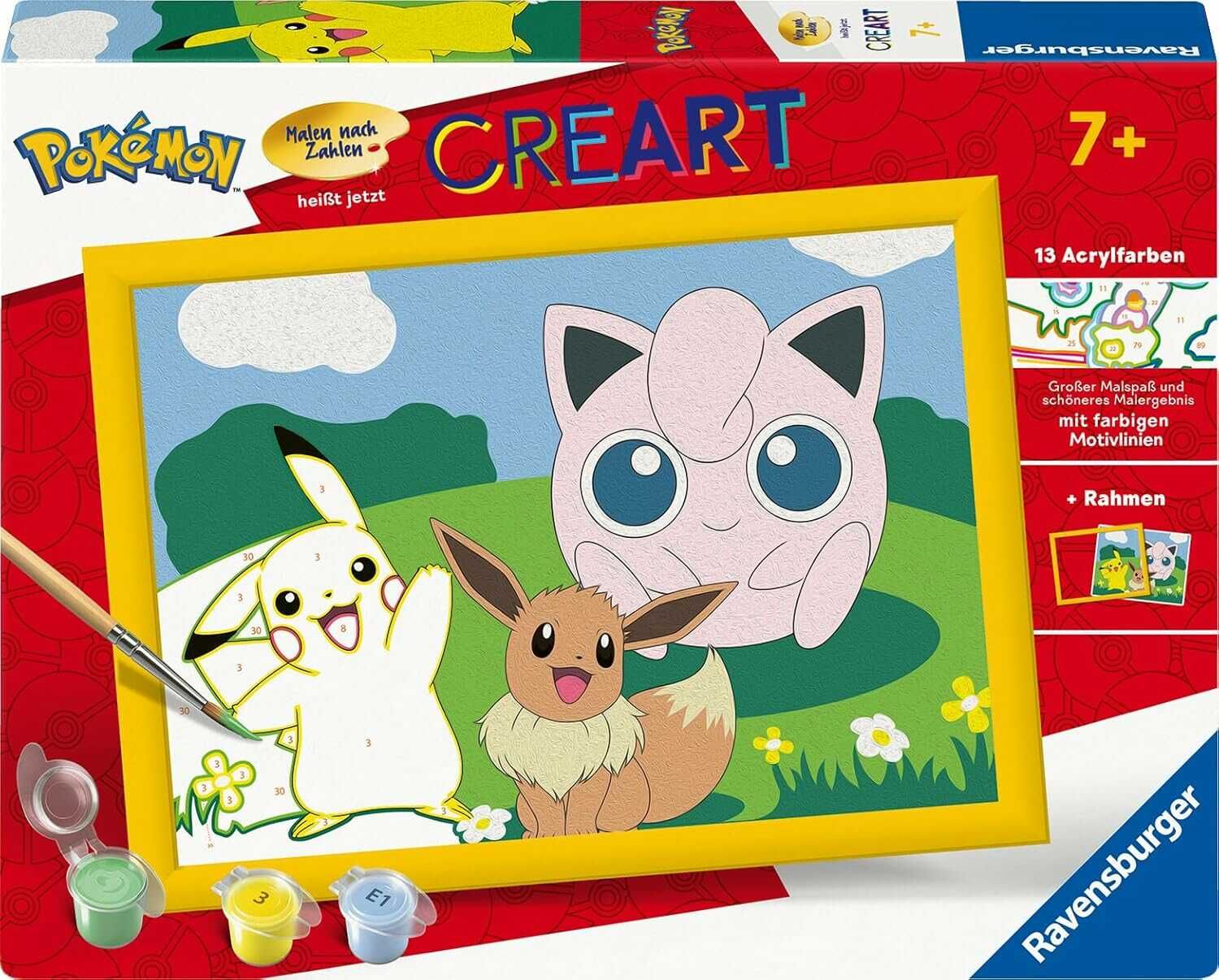 Ravensburger CreArt 20298 - Pokémon Abenteuer - Malen nach Zahlen Pokémon für 10,40€ PVG 13,49€ Ravensburger CreArt 20298 Pokémon Abenteuer Malen nach Zahlen Pokémon für 10,40€ PVG 13,49€