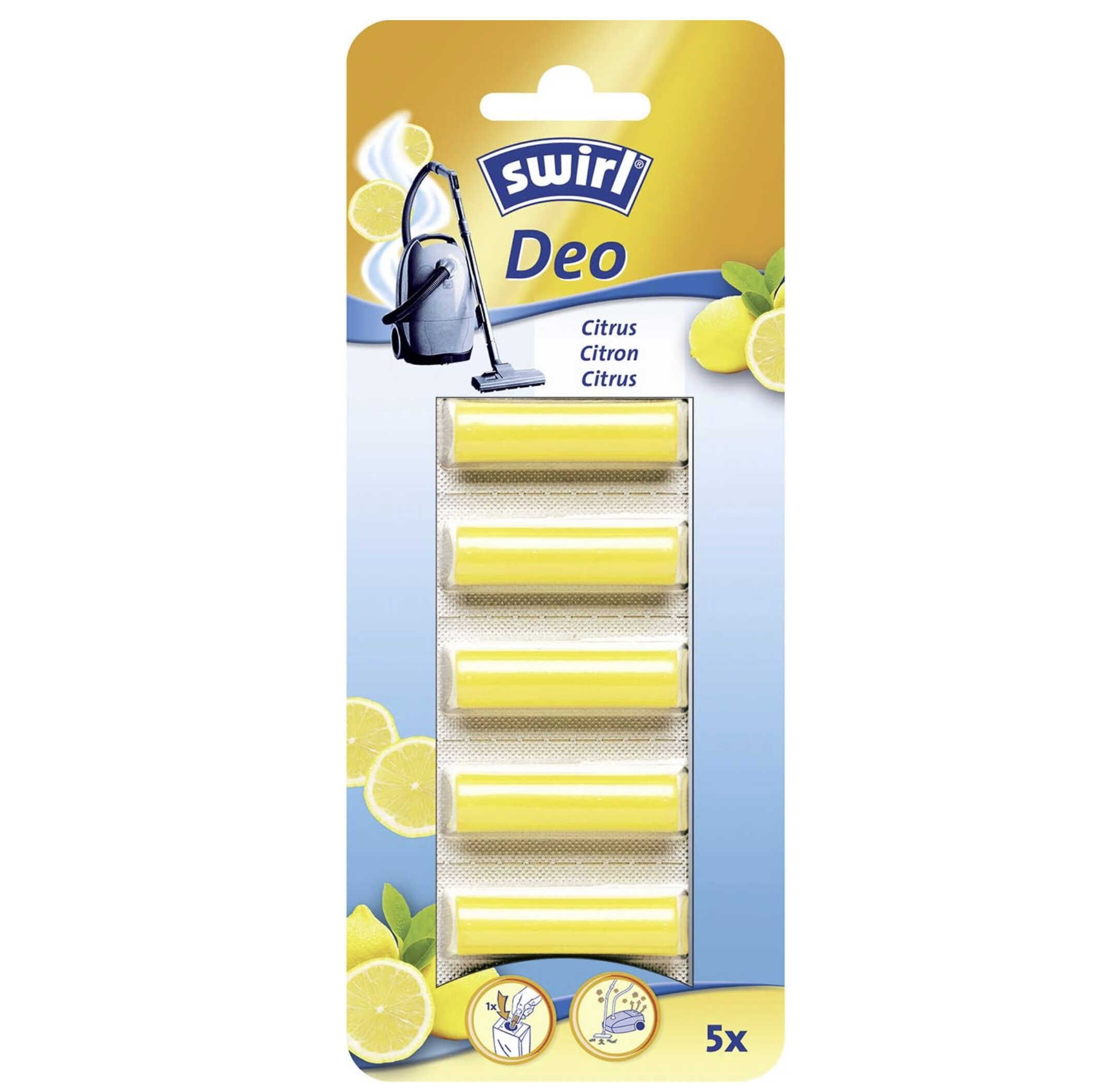 5er Pack Swirl Deo-Sticks Citrus für Staubsauger für 1,37€ statt 3,19€ 5er Pack Swirl Deo Sticks Citrus für Staubsauger für 1,37€ statt 3,19€