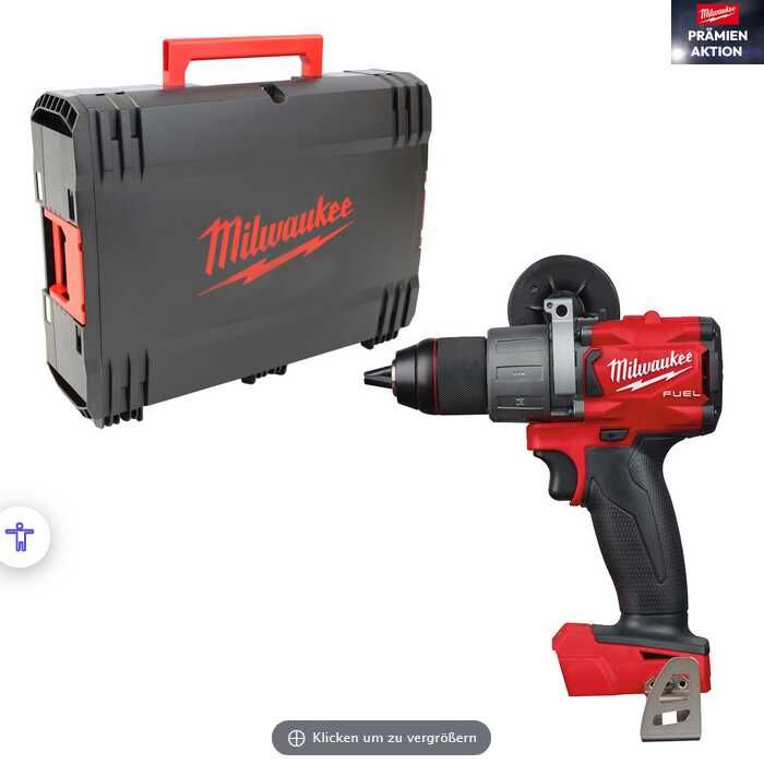 Milwaukee Akku-Bohrschrauber FUEL M18FDD2-0X + HD-Box 199,99€ statt 256,98€ Milwaukee Akku Bohrschrauber FUEL M18FDD2 0X + HD Box 199,99€ statt 256,98€