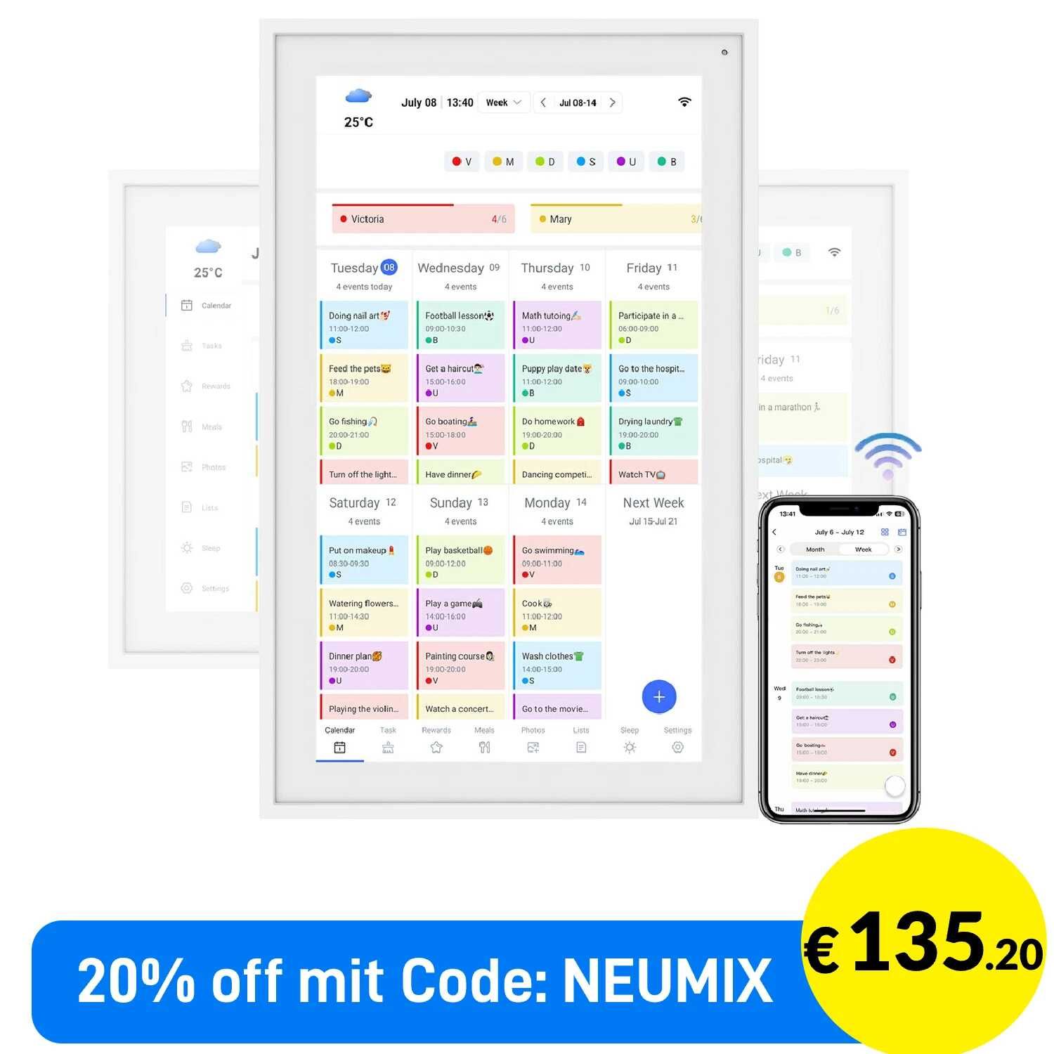 Digitaler Bilderrahmen und Kalender mit Touchscreen für 135,20€ statt 169€ Digitaler Bilderrahmen und Kalender mit Touchscreen für 135,20€ statt 169€