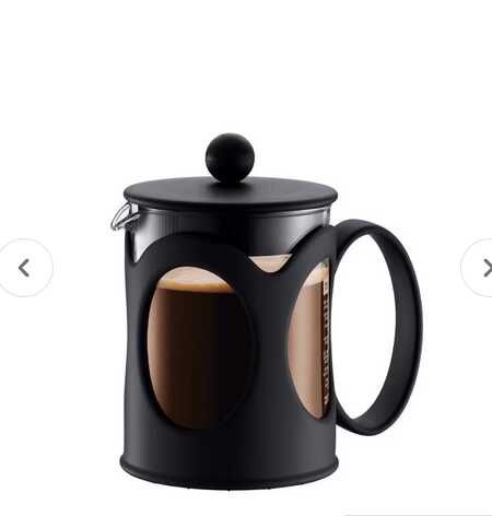 Bodum Kenya Kaffeebereiter   500ml / 4 Tassen   Manuelle French Press aus Borosilikatglas und Edelstahl   Spülmaschinenfest   Prime