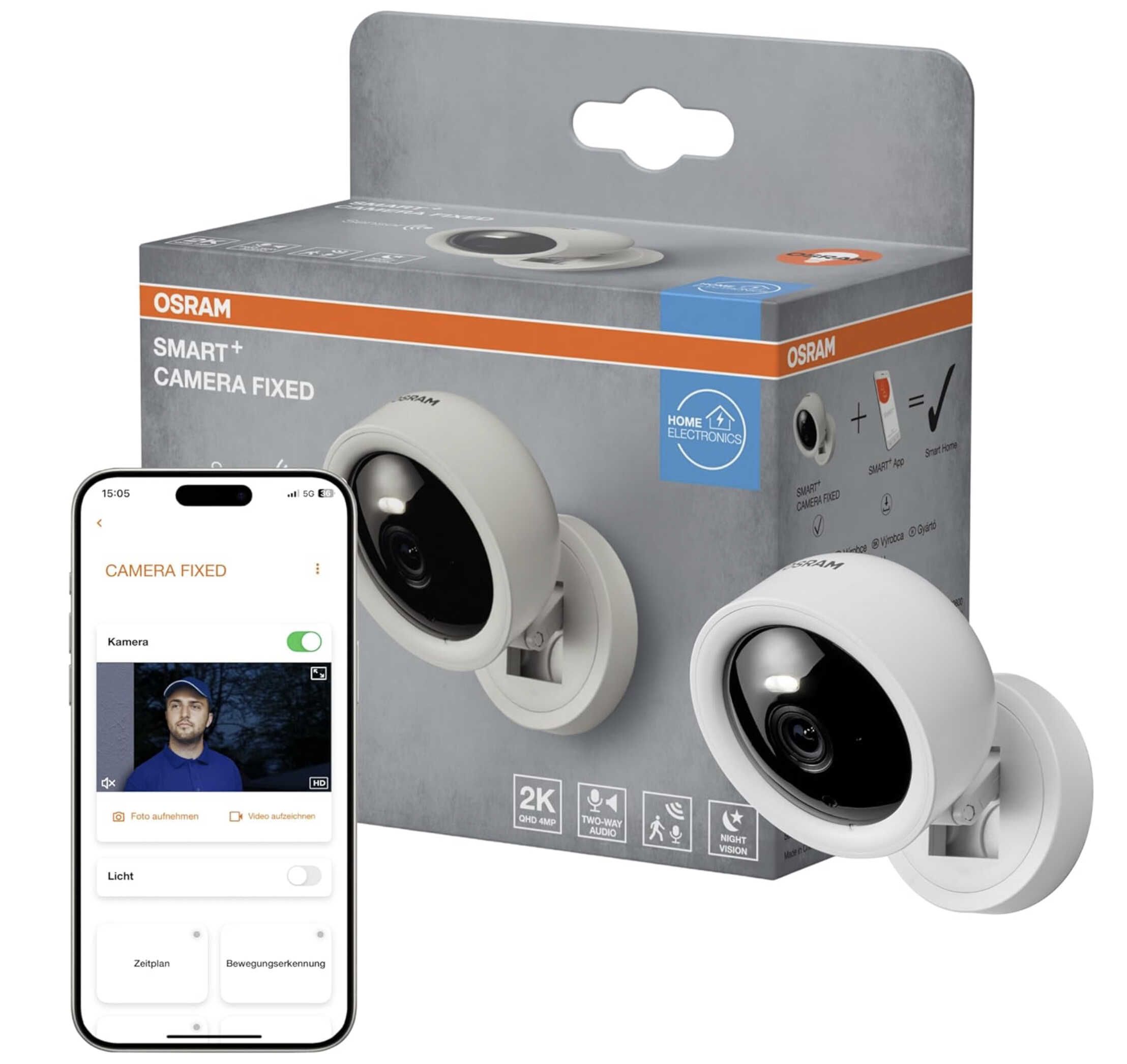 Osram SMART+ WiFi Kamera 4MP 2K QHD Indoor Cam für 37,50€ statt 46€