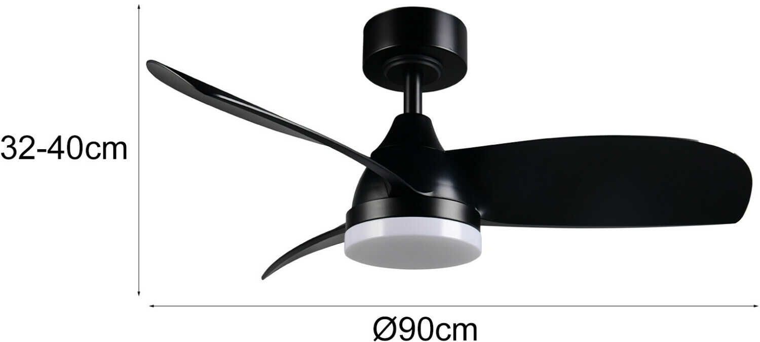 Trio Helsinki Deckenventilator mit LED-Beleuchtung | Schwarz Trio Helsinki Deckenventilator mit LED Beleuchtung | Schwarz