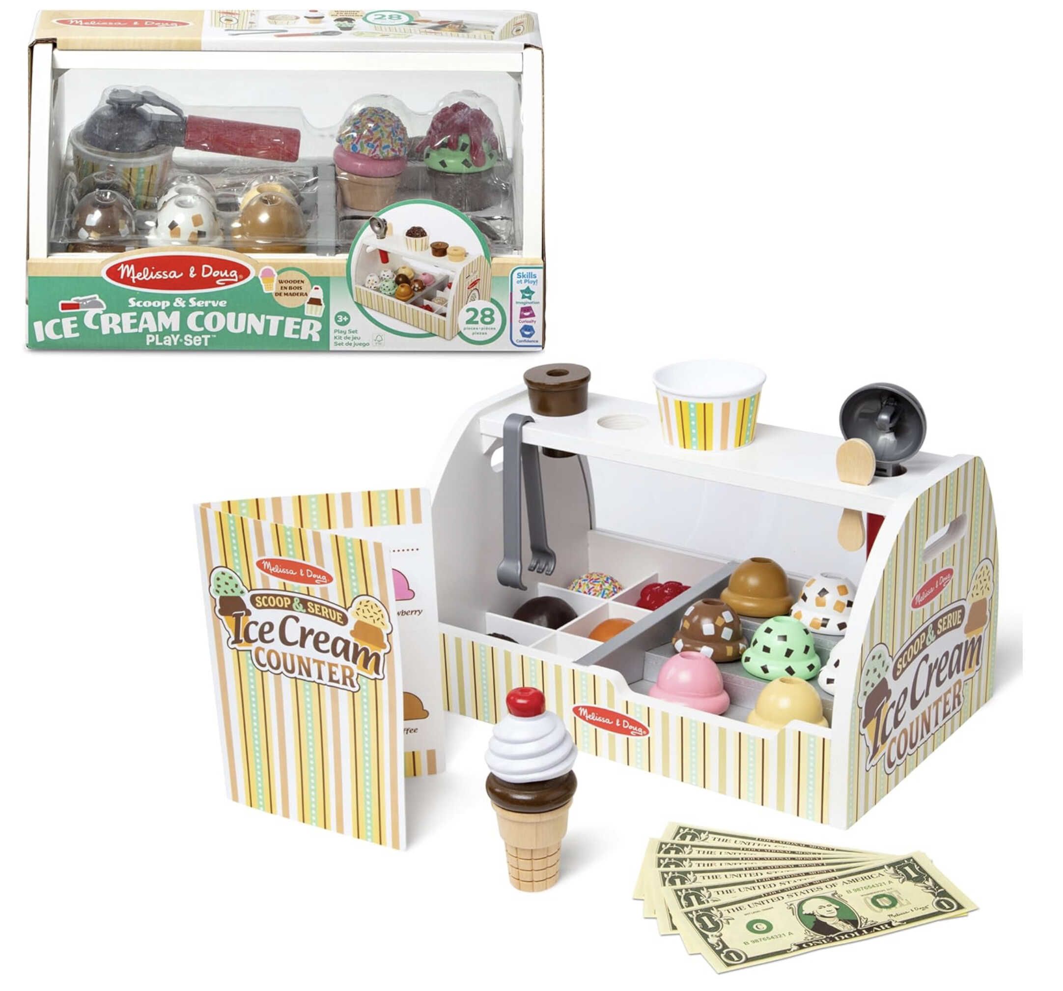 Melissa & Doug   Eisdiele aus Holz, 28 teilig für 28,39€ statt 40,95€